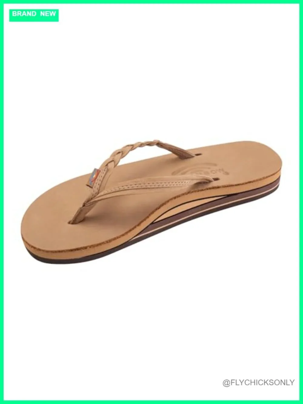 Double Layer Flirty Braidy Premier Leather Sandals w/ Single Braided Strap